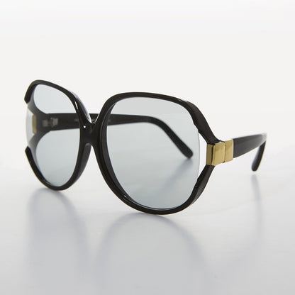 Oversized Huge Vintage Sunglass with Transition Glass Lens - Phyllis