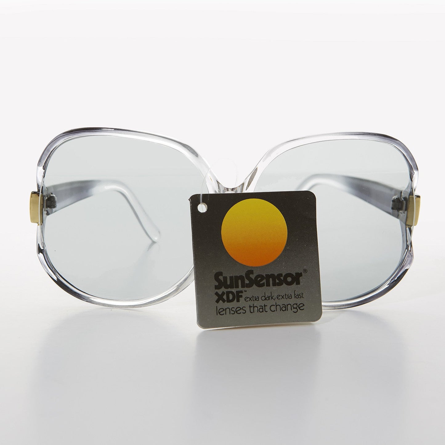 Oversized Huge Vintage Sunglass with Transition Glass Lens - Phyllis