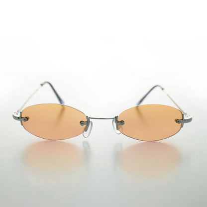 Slender Rimless Micro Frame Vintage Sunglass - Pixie