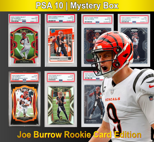 Joe Burrow PSA 10 Graded Rookie Football Card Mystery Pack