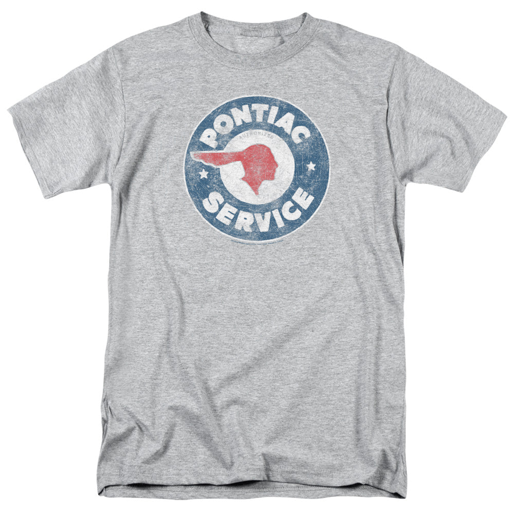 Pontiac Vintage Pontiac Service Mens T Shirt Athletic Heather Officially Licensed