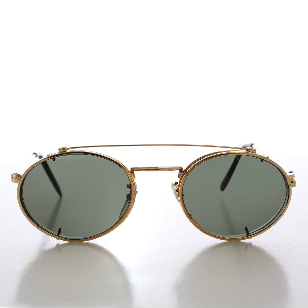 Oval Clip On Sunglasses  - Purdue