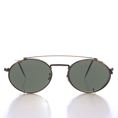 Oval Clip On Sunglasses  - Purdue