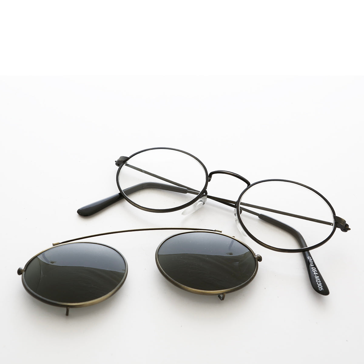 Oval Clip On Sunglasses  - Purdue