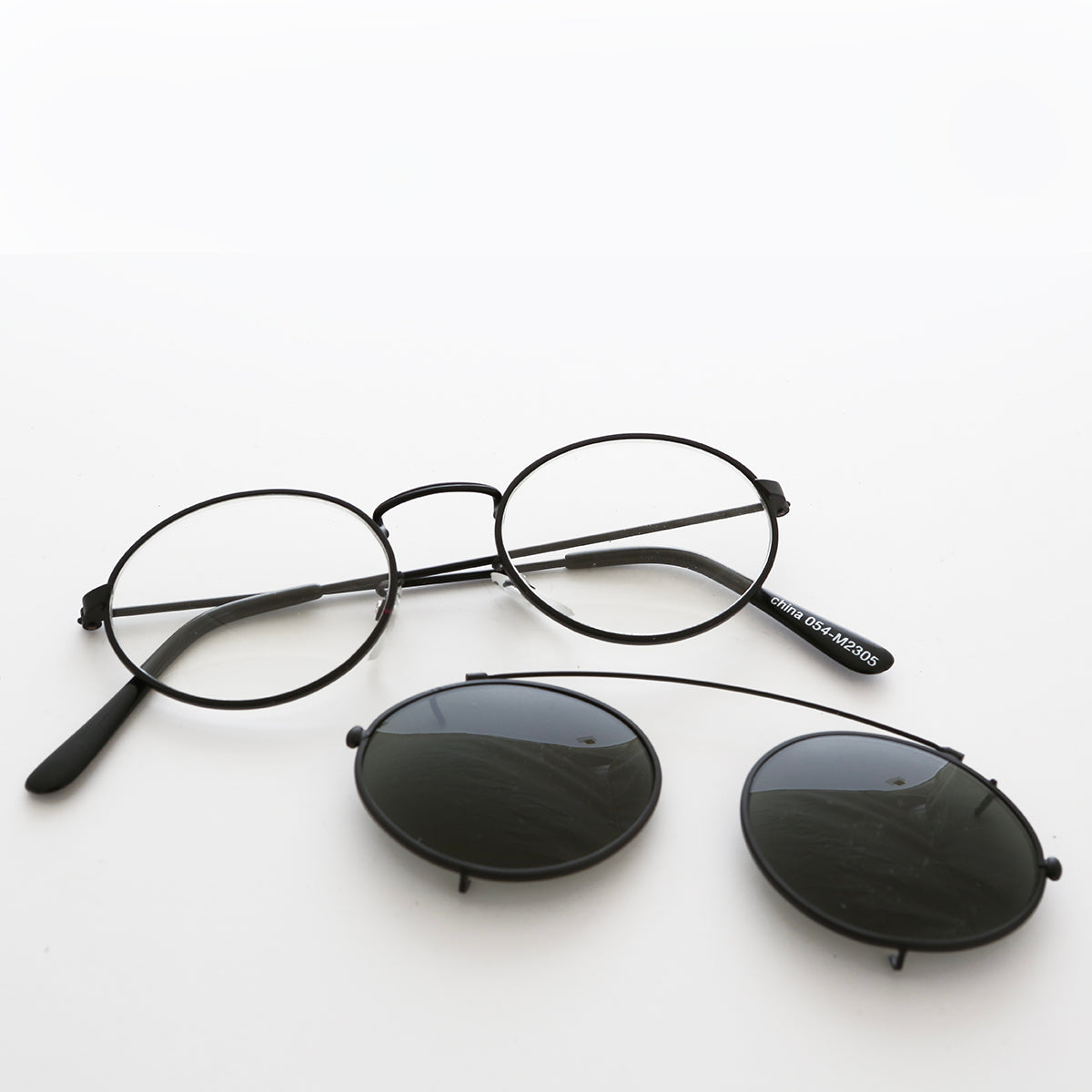 Oval Clip On Sunglasses  - Purdue