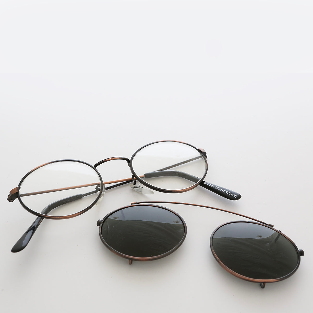 Oval Clip On Sunglasses  - Purdue