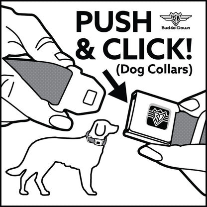 Dog Bone Seatbelt Buckle Collar - BUCKLE-DOWN Shapes Black/Camo White/Black