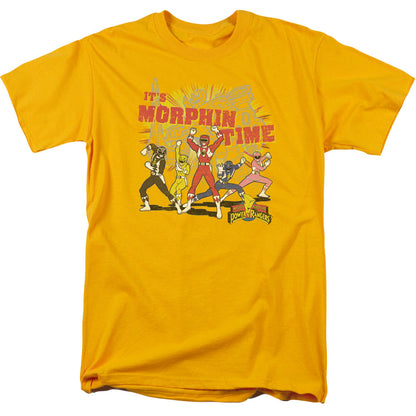 Power Rangers Morphin Time Mens T Shirt Gold Officially Licensed