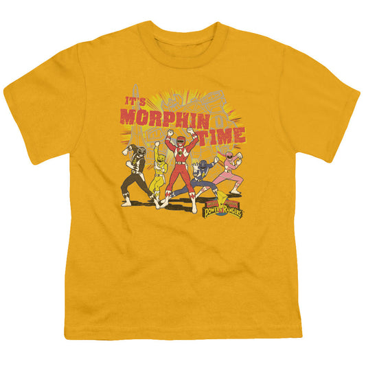Power Rangers Morphin Time Kids Youth T Shirt Gold Officially Licensed