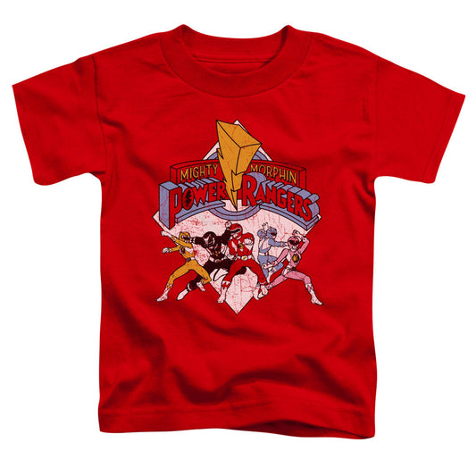 Power Rangers Retro Rangers Toddler Kids Youth T Shirt Red Officially Licensed