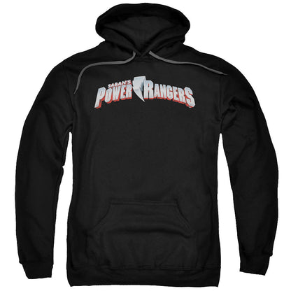 Power Rangers New Logo Mens Hoodie Black Officially Licensed