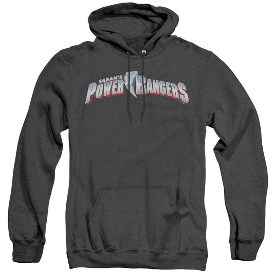 Power Rangers New Logo Mens Heather Hoodie Black Officially Licensed