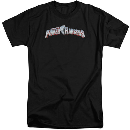 Power Rangers New Logo Mens Tall T Shirt Black Officially Licensed