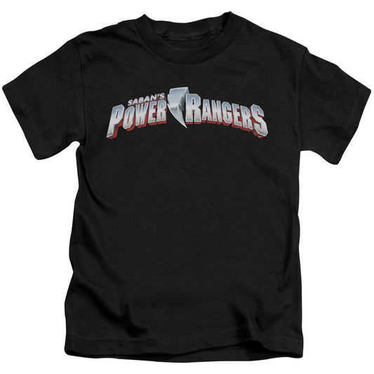 Power Rangers New Logo Juvenile Kids Youth T Shirt Black Officially Licensed