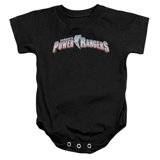 Power Rangers New Logo Infant Baby Snapsuit Black Officially Licensed