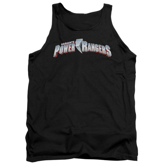 Power Rangers New Logo Mens Tank Top Shirt Black Officially Licensed