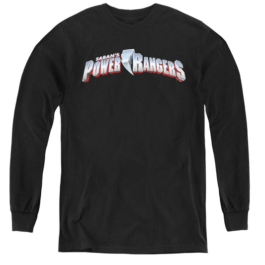 Power Rangers New Logo Long Sleeve Kids Youth T Shirt Black Officially Licensed