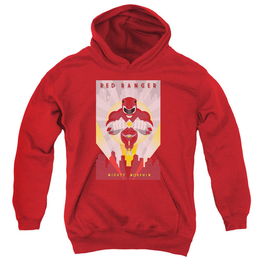 Power Rangers Red Deco Kids Youth Hoodie Red Officially Licensed