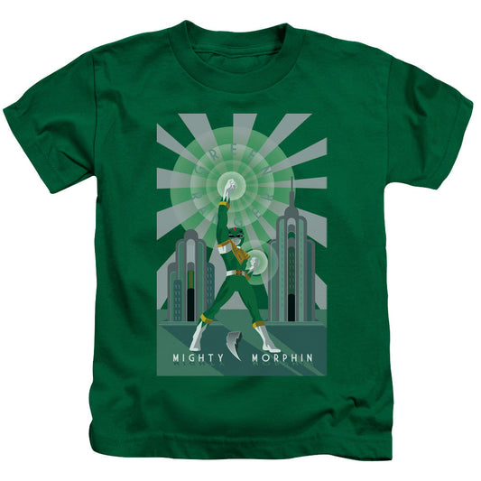 Power Rangers Green Ranger Deco Juvenile Kids Youth T Shirt Kelly Green Officially Licensed