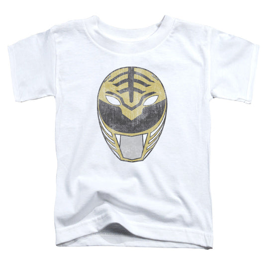 Power Rangers White Ranger Mask Toddler Kids Youth T Shirt White Officially Licensed