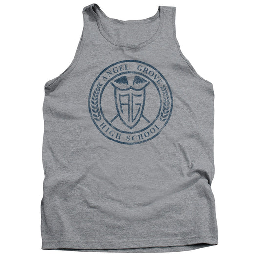 Power Rangers Angel Grove Hs Mens Tank Top Shirt Athletic Heather Officially Licensed