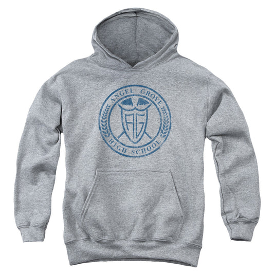 Power Rangers Angel Grove Hs Kids Youth Hoodie Athletic Heather Officially Licensed