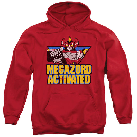 Power Rangers Megazord Activated Mens Hoodie Red Officially Licensed
