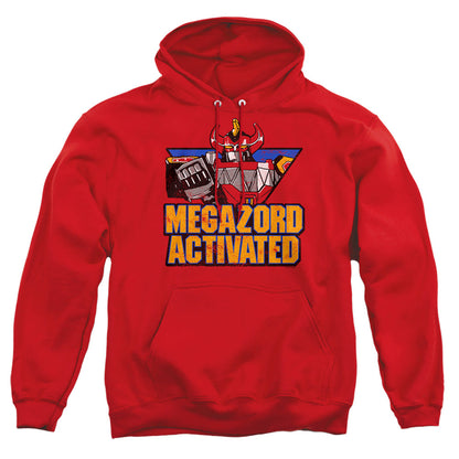 Power Rangers Megazord Activated Mens Hoodie Red Officially Licensed