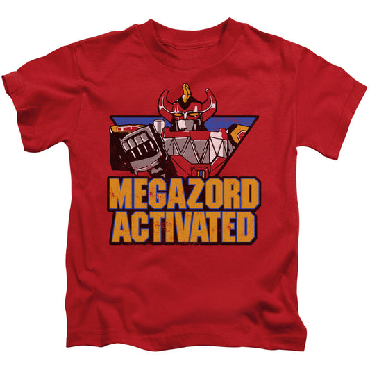 Power Rangers Megazord Activated Juvenile Kids Youth T Shirt Red Officially Licensed
