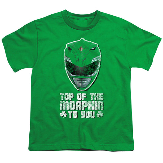 Power Rangers Top Of The Morphin To You Kids Youth T Shirt Kelly Green Officially Licensed