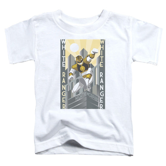 Power Rangers White Ranger Duo Toddler Kids Youth T Shirt White Officially Licensed