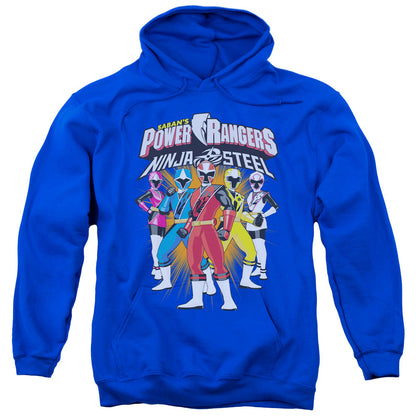 Power Rangers Team Lineup Mens Hoodie Royal Blue Officially Licensed