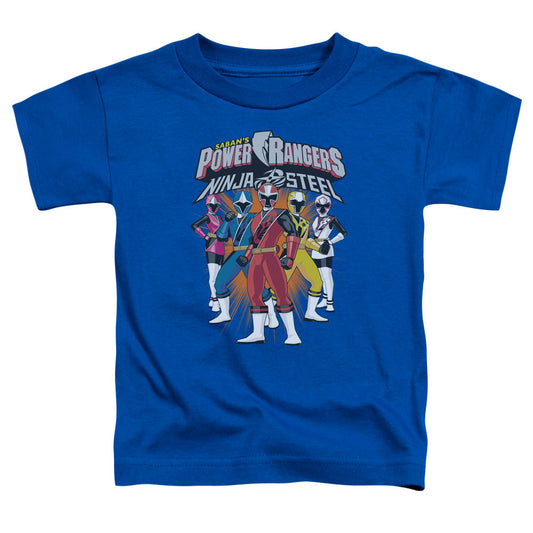 Power Rangers Team Lineup Toddler Kids Youth T Shirt Royal Blue Officially Licensed