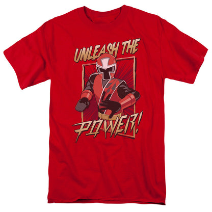 Power Rangers Unleash Mens T Shirt Red Officially Licensed