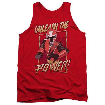 Power Rangers Unleash Mens Tank Top Shirt Red Officially Licensed