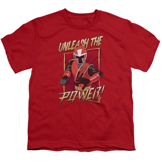 Power Rangers Unleash Kids Youth T Shirt Red Officially Licensed