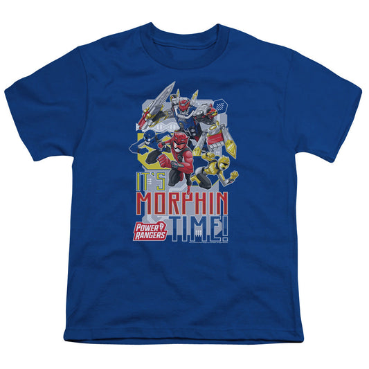 Power Rangers Morphin Time Kids Youth T Shirt Royal Blue Officially Licensed
