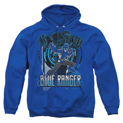 Power Rangers Blue Ranger Mens Hoodie Royal Blue Officially Licensed