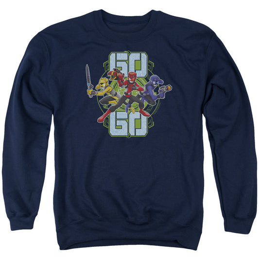 Power Rangers Go Go Mens Crewneck Sweatshirt Navy Officially Licensed