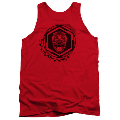Power Rangers Red Ranger Mens Tank Top Shirt Red Officially Licensed