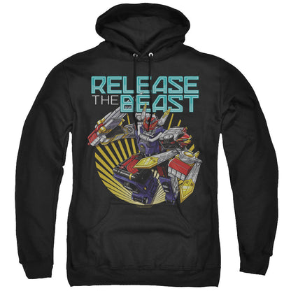 Power Rangers Beast Release Mens Hoodie Black Officially Licensed