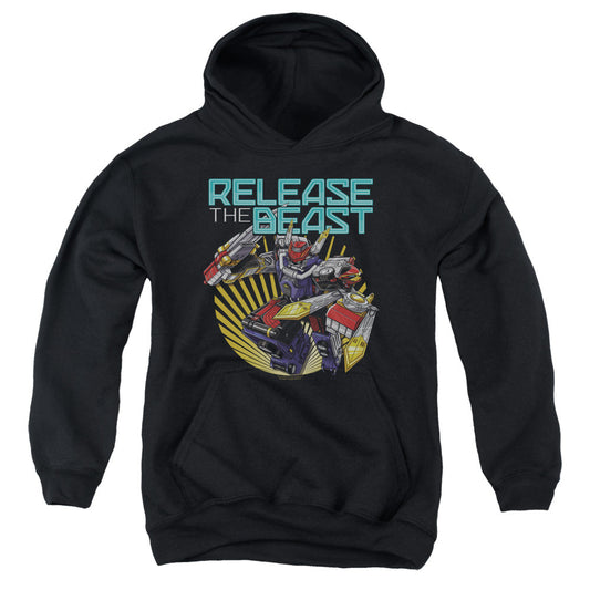 Power Rangers Beast Release Kids Youth Hoodie Black Officially Licensed