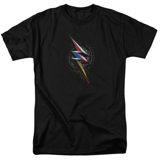 Power Rangers Bolt Sigil Mens T Shirt Black Officially Licensed