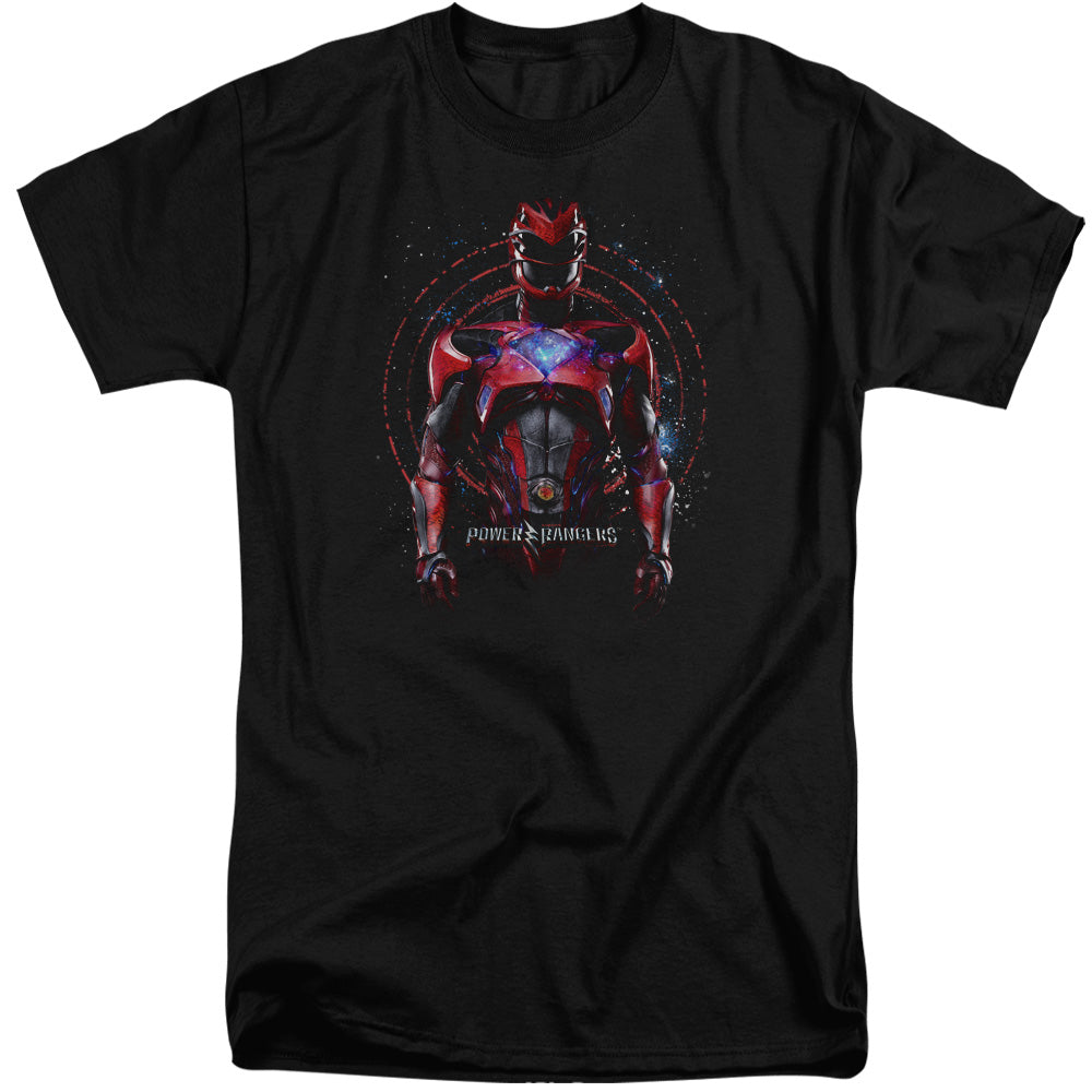 Power Rangers Red Ranger Mens Tall T Shirt Black Officially Licensed
