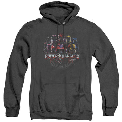 Power Rangers Ranger Circuitry Mens Heather Hoodie Black Officially Licensed