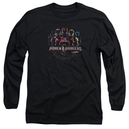 Power Rangers Ranger Circuitry Mens Long Sleeve Shirt Black Officially Licensed