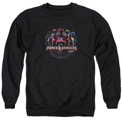 Power Rangers Ranger Circuitry Mens Crewneck Sweatshirt Black Officially Licensed