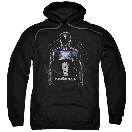 Power Rangers Black Ranger Mens Hoodie Black Officially Licensed
