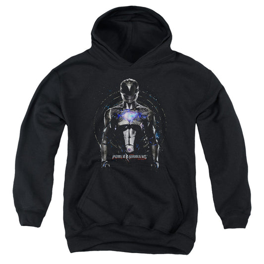 Power Rangers Black Ranger Kids Youth Hoodie Black Officially Licensed