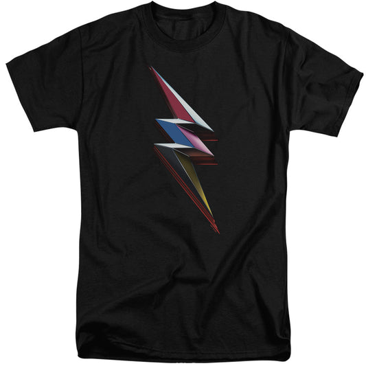 Power Rangers Movie Bolt Mens Tall T Shirt Black Officially Licensed